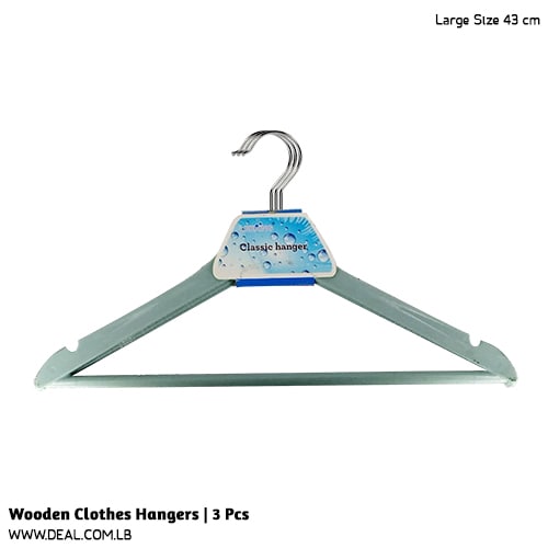 Wooden Clothes Hangers | 3 Pcs